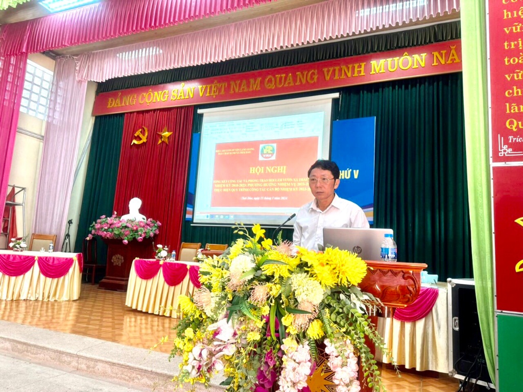 Hội nghị tổng kết công tác và phong trào Hội làm vườn xã Thái Đào.